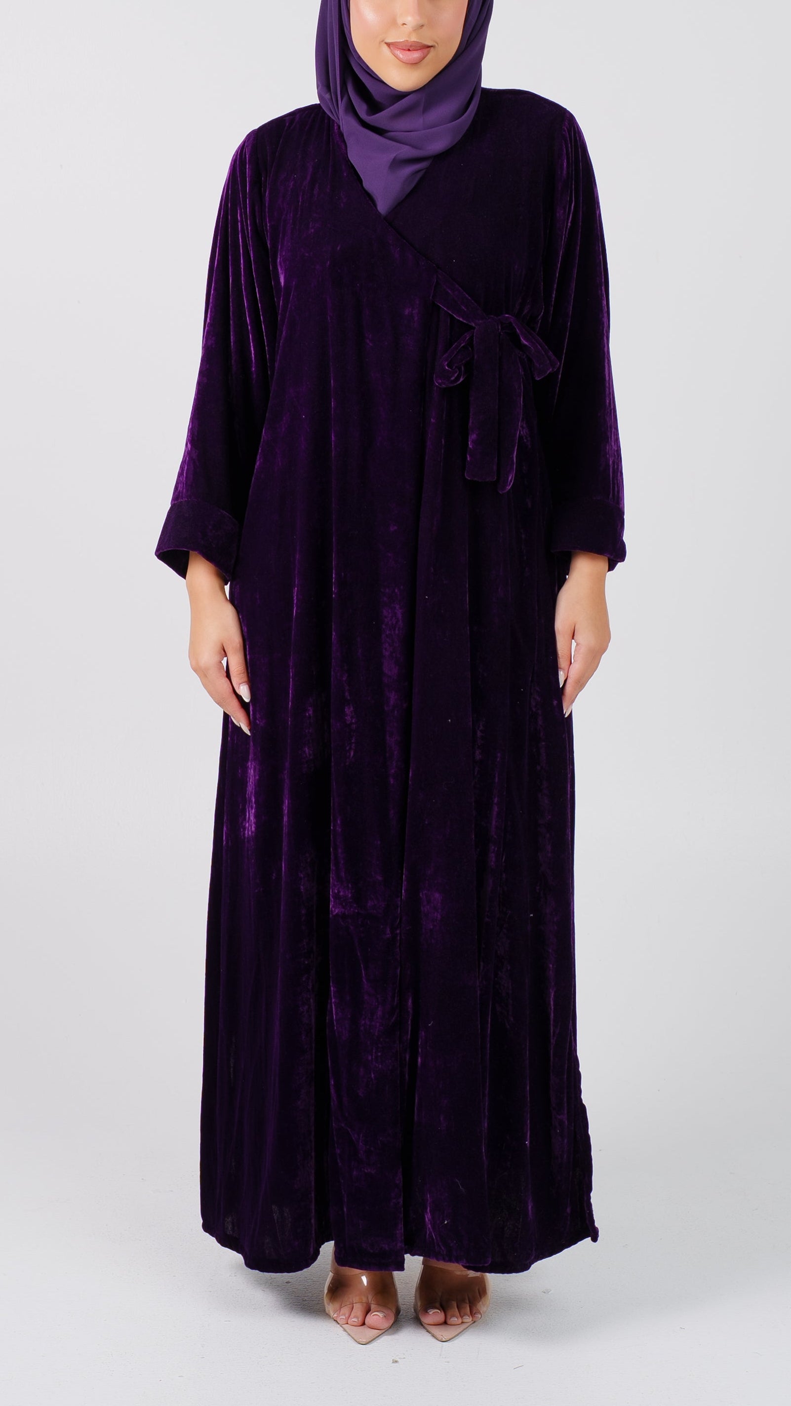 Womens Seasonal Abaya - The Authentic Soft Velvet in Midnight