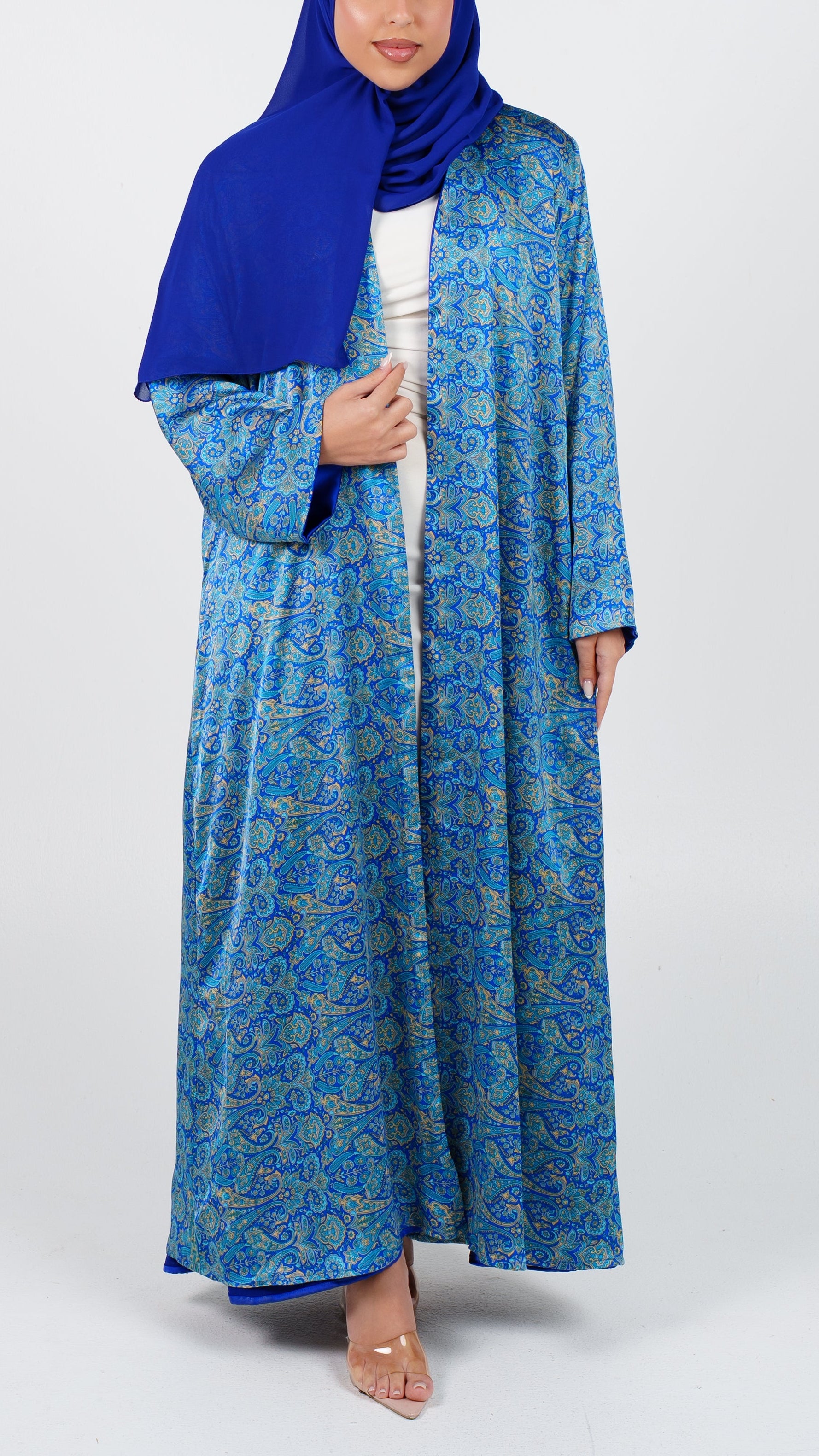 Womens 2 in 1 Selection - The Geometric Reversa Silk in Electric Blue