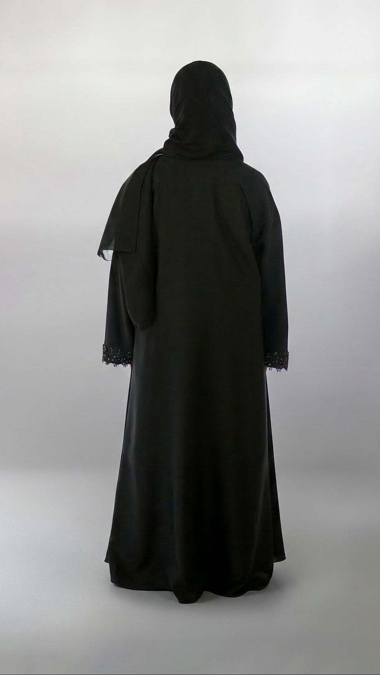 Girls Essential Abaya - Your Daily Companion in Sparkling Ebony