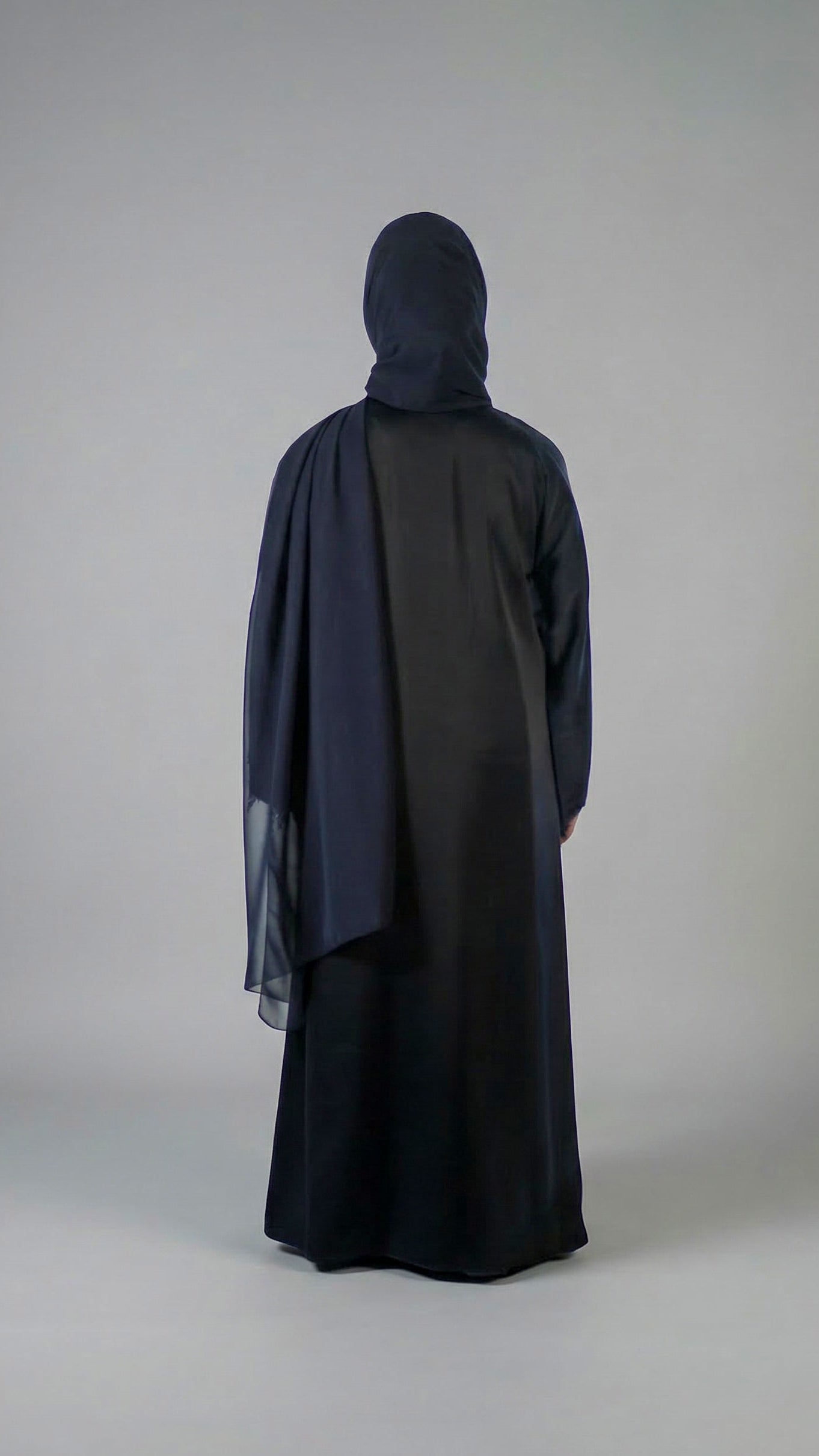 Girls Essential Abaya - Your Laced Companion in Midnight