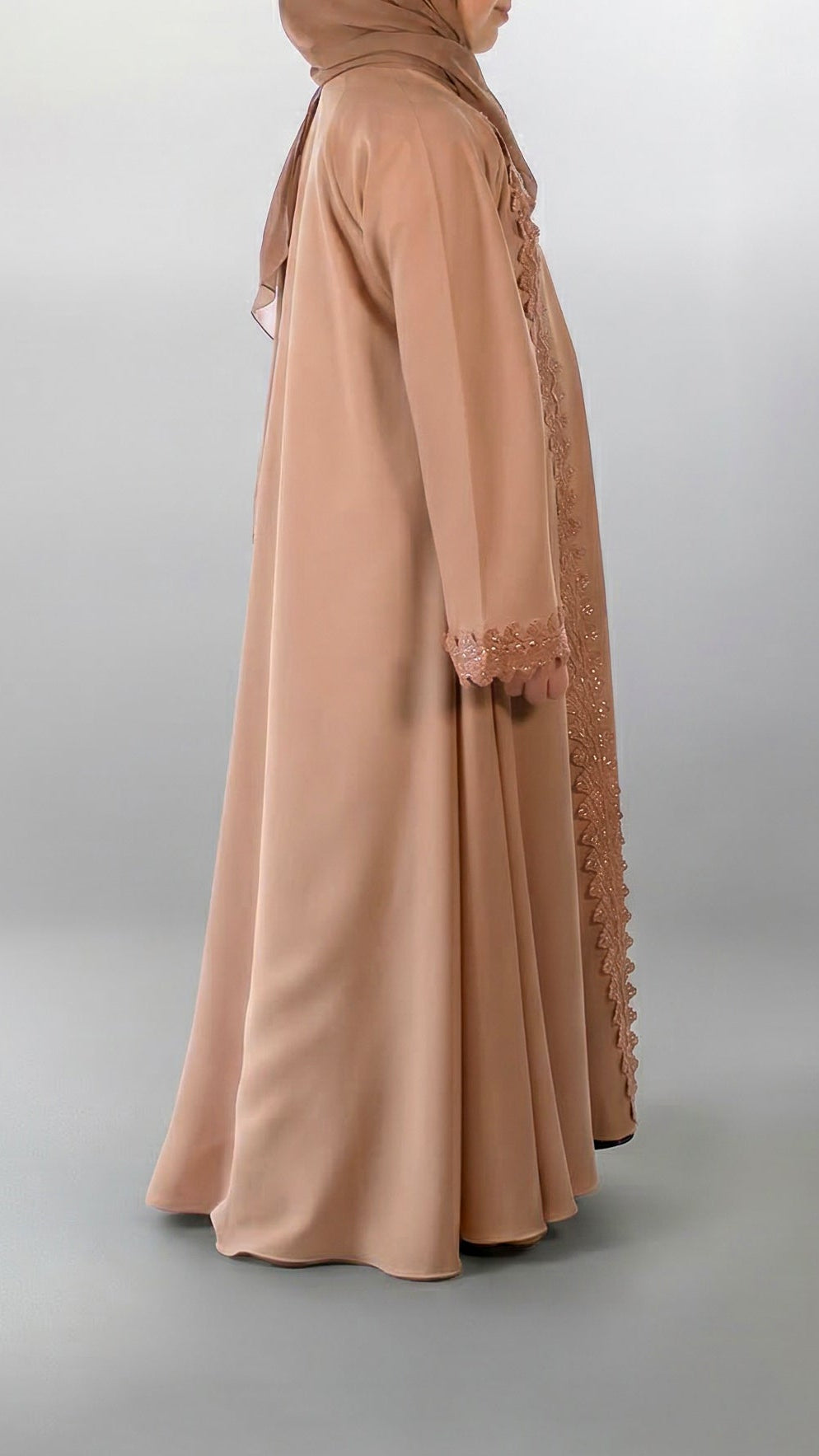 Girls Essential Abaya - Your Daily Companion in Sparkling Pink